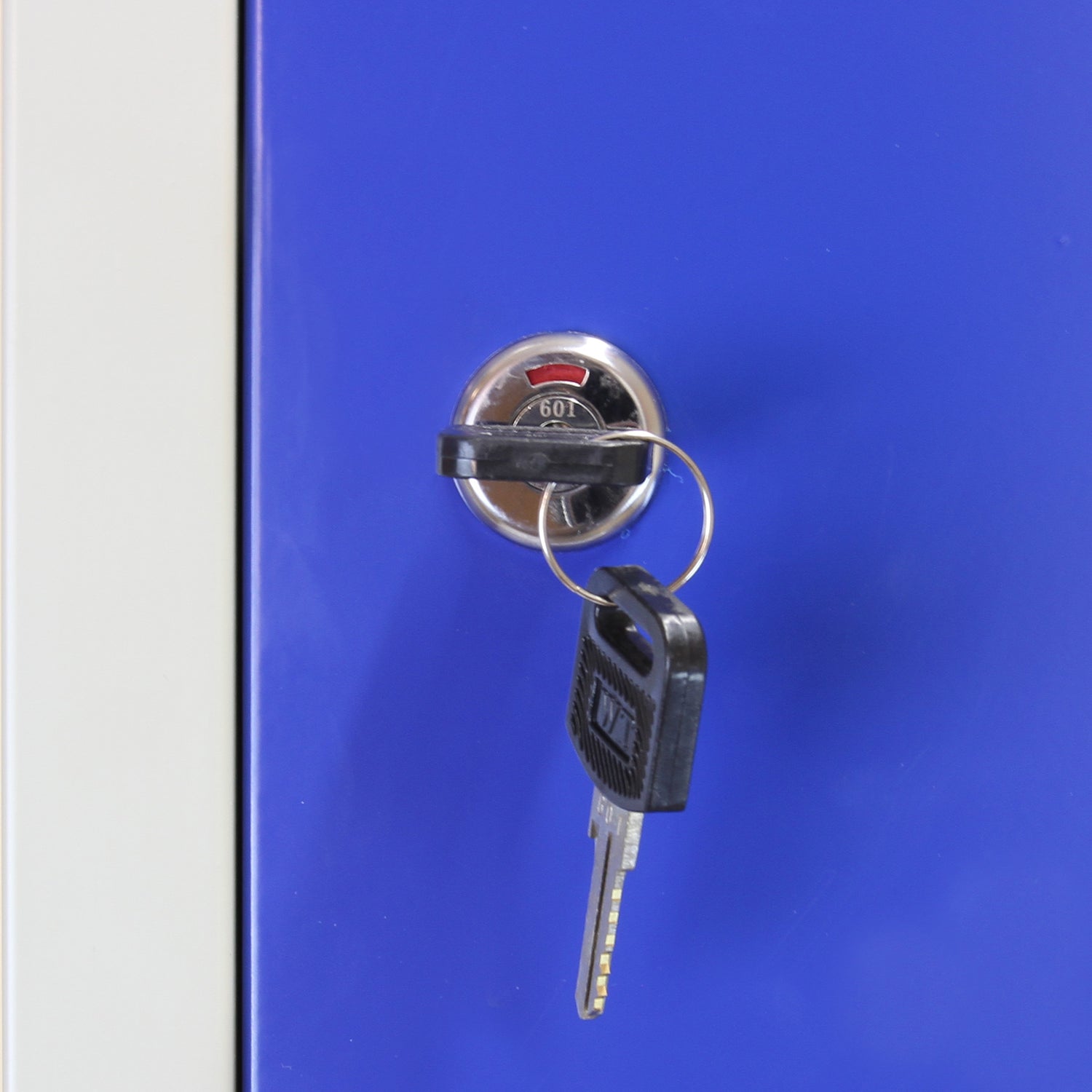 Casier de Rangement de 6 Portes en Acier Bleu