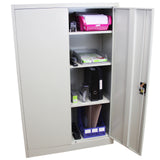 Armoire de Classement Métallique en Acier Gris Clair 140 cm