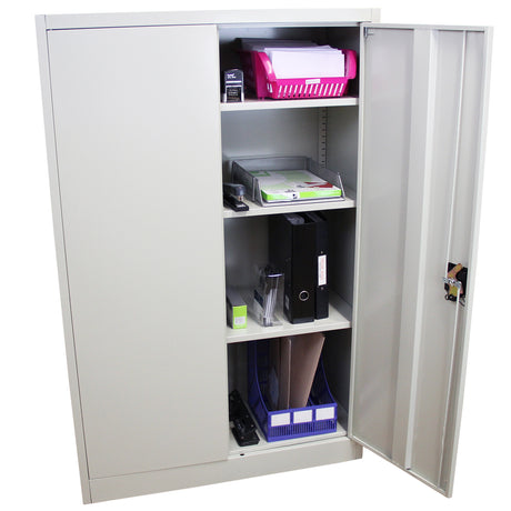 Armoire de Classement Métallique en Acier Gris Clair 140 cm