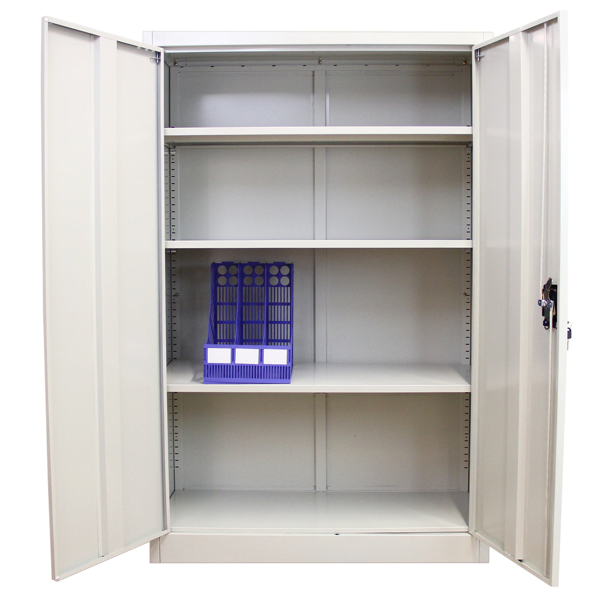 Armoire de Classement Métallique en Acier Gris Clair 140 cm