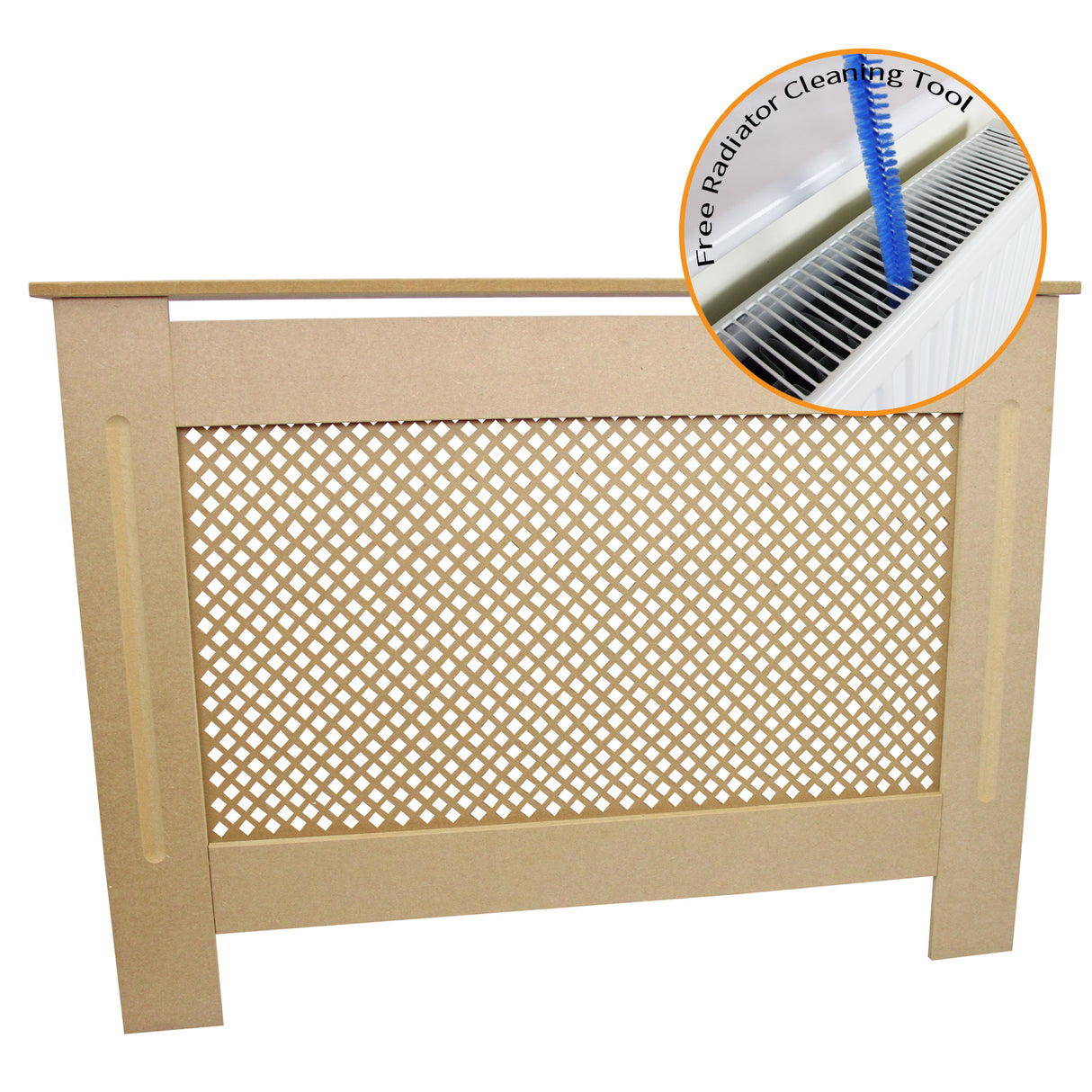Cache Radiateur en MDF Naturel Personnalisable de 111,5cm de large