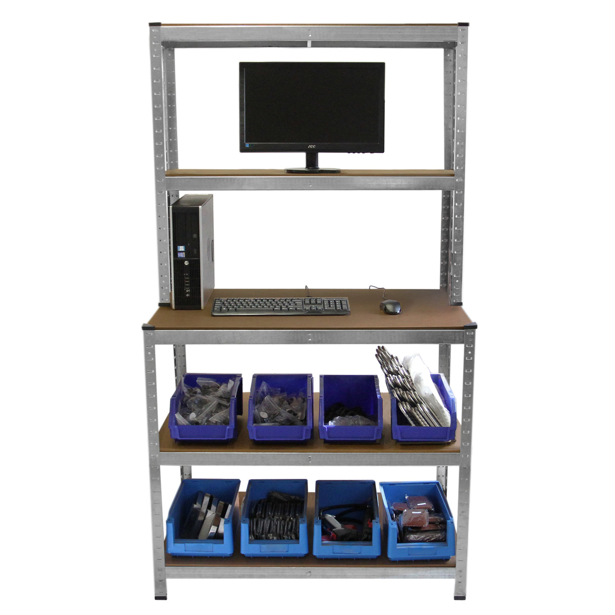 Monster Racking - Établi de Travail à Étagères Galwix en Acier Galvanisé