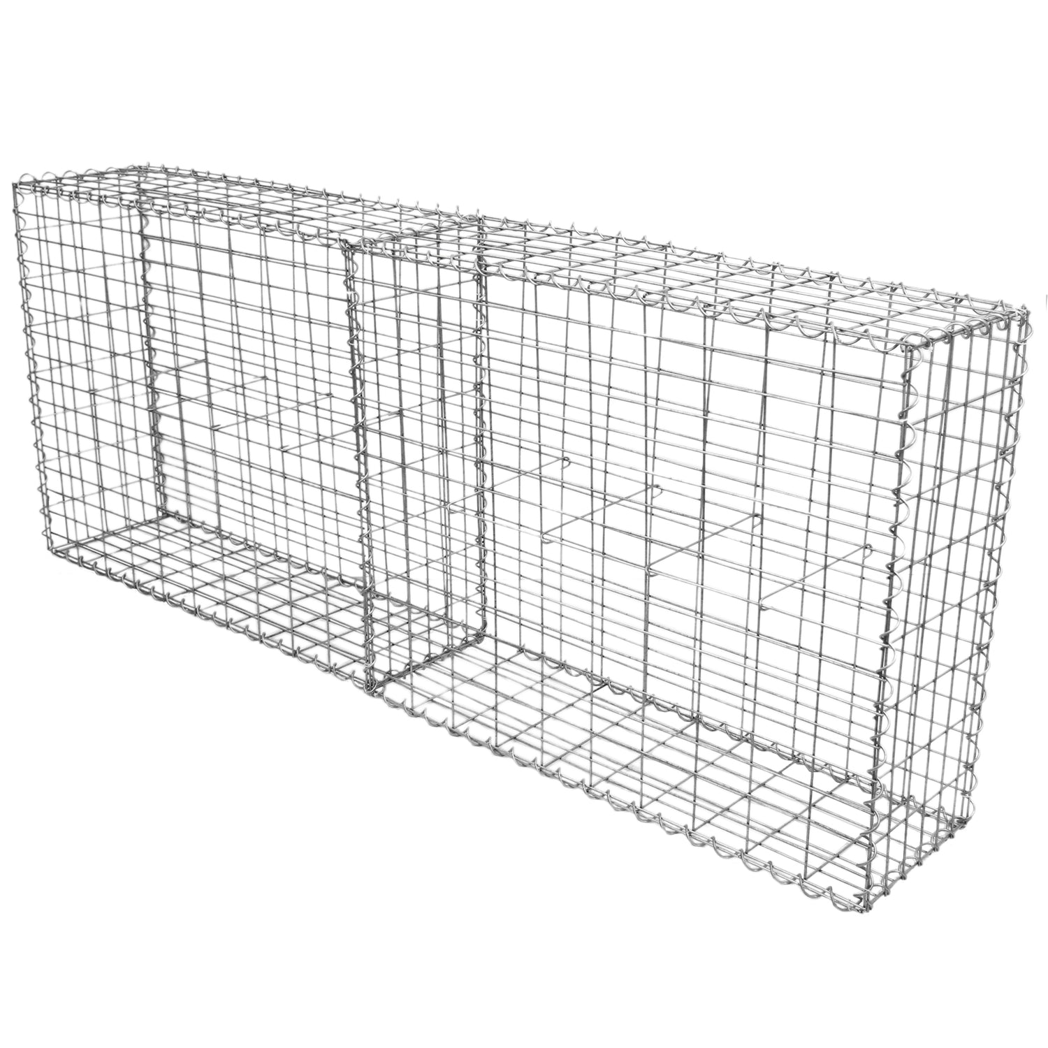 Lot de 6 Paniers de Gabions 100 cm x 80 cm x 30 cm