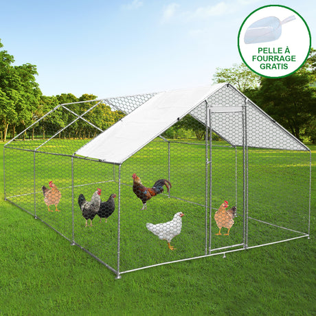 Enclos Poulailler 4m x 6m x 2m