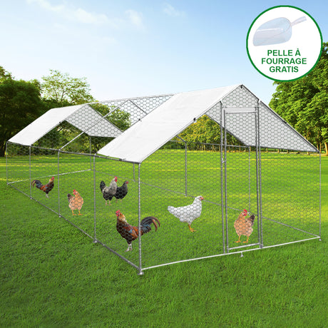 Enclos Poulailler 4m x 8m x 2m