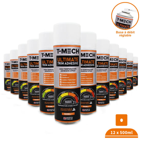 T-Mech 12 x 500ml Spray Adhésif Colle