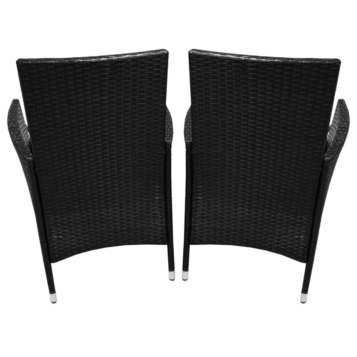 Jardí Set Bistro en Rotin Noir