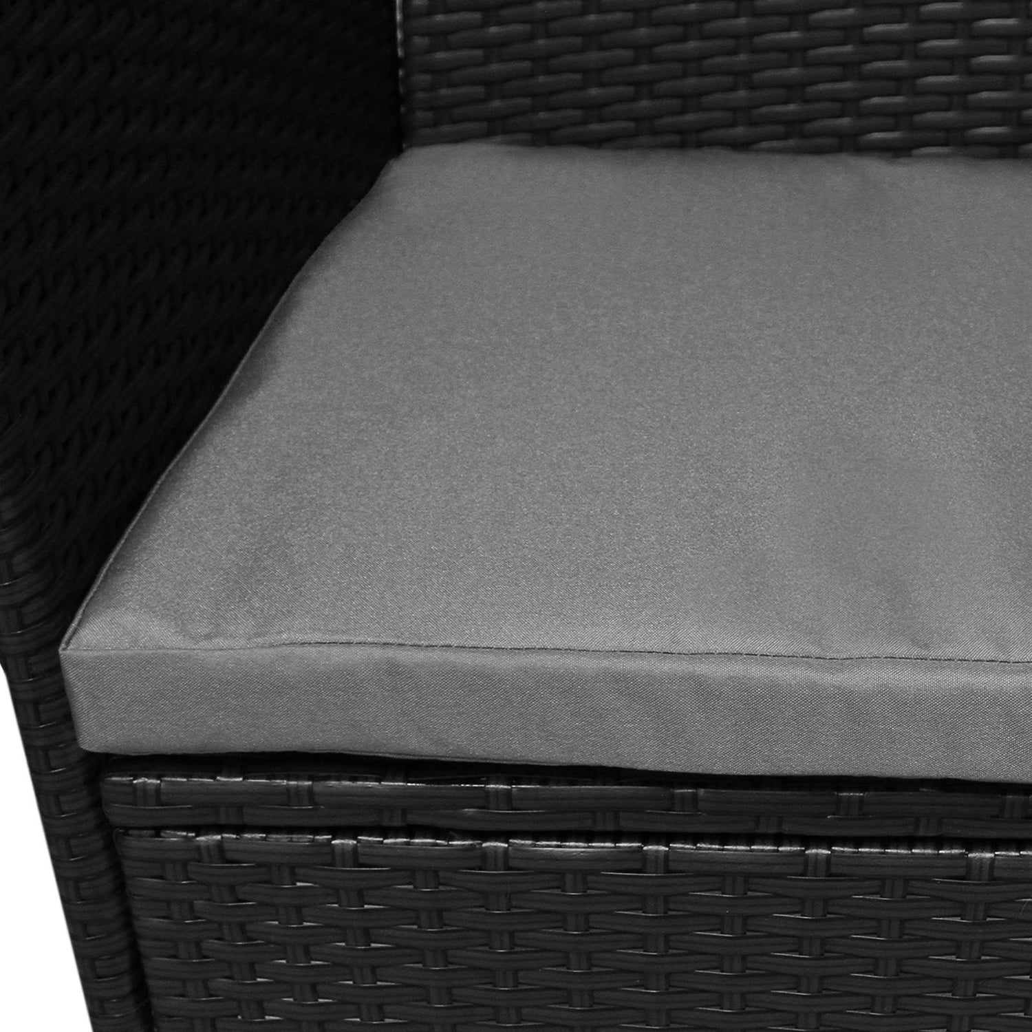 Jardí Set Bistro en Rotin Noir