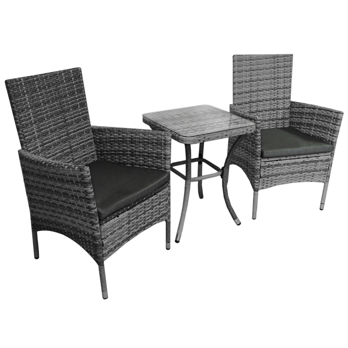 Jardí Set Bistro Rotin Gris