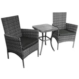 Jardí Set Bistro Rotin Gris