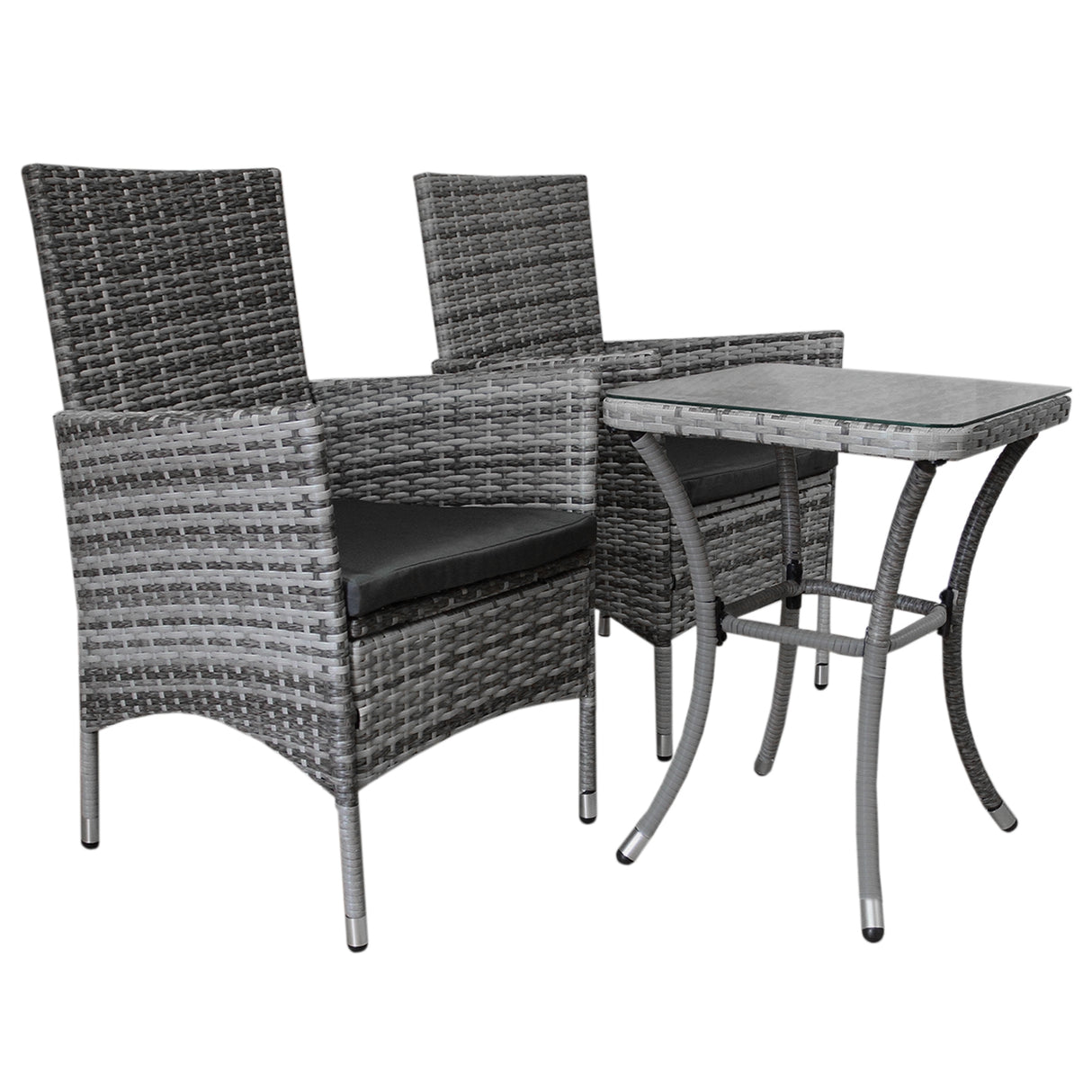 Jardí Set Bistro Rotin Gris