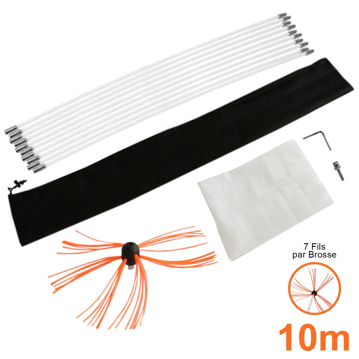 Kit de Ramonage 10 m pour Cheminée