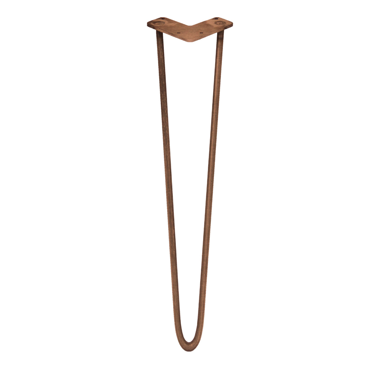 4 Pieds de Table en Epingle à Cheveux - 71cm - 2 Tiges - 10mm - Cuivre