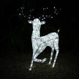 Couple Biche & Cerf LED Blanc Froid + Bonhomme de Neige Lumineux