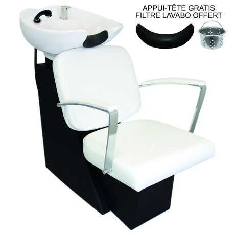 Fauteuil Salon de Coiffure avec Lavabo Blanc