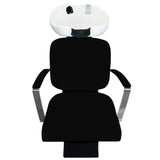 Fauteuil Salon de Coiffure avec Lavabo Noir