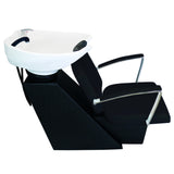 Fauteuil Salon de Coiffure avec Lavabo Noir