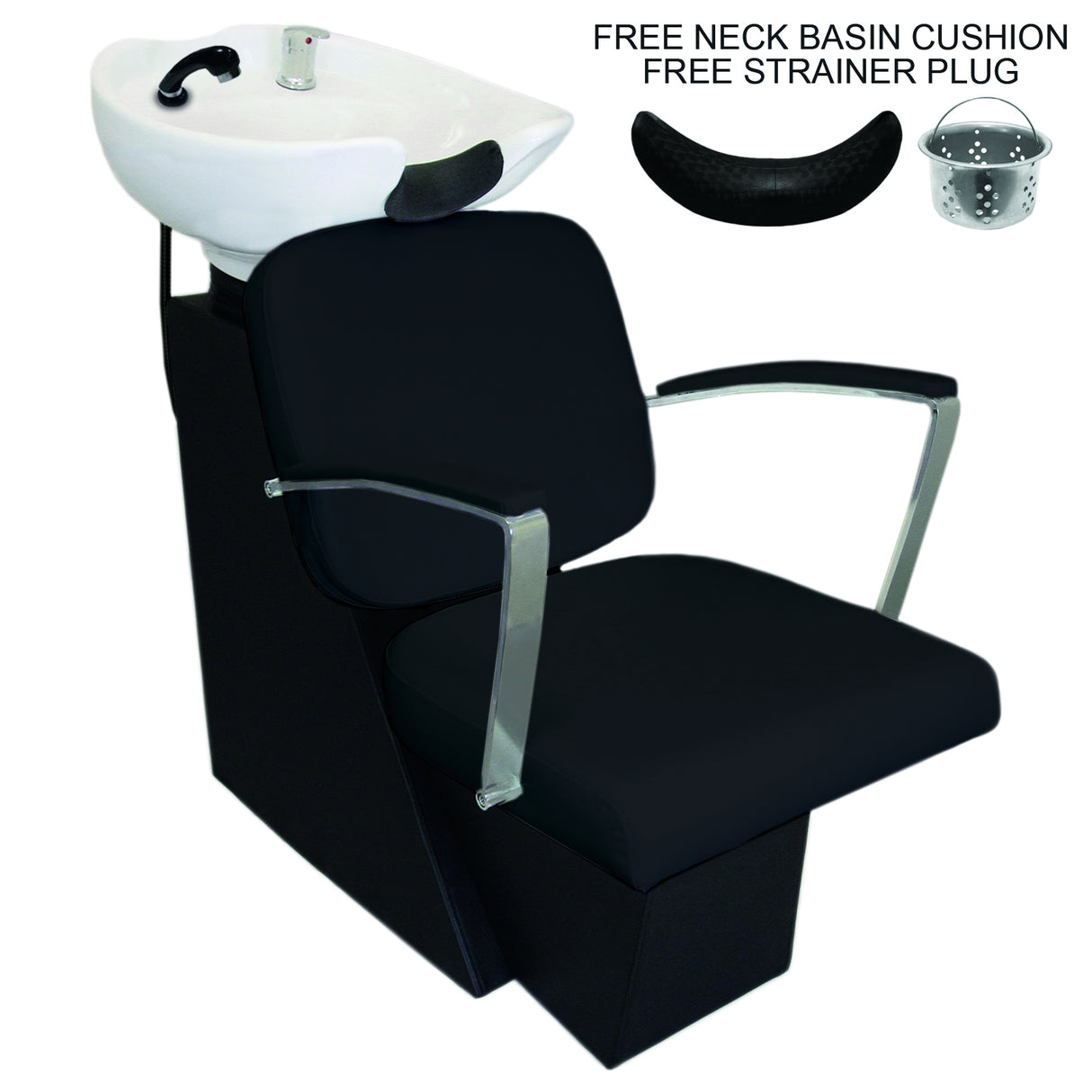 Fauteuil Salon de Coiffure avec Lavabo Noir