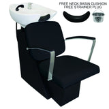 Fauteuil Salon de Coiffure avec Lavabo Noir