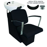 Fauteuil Salon de Coiffure avec Lavabo Noir
