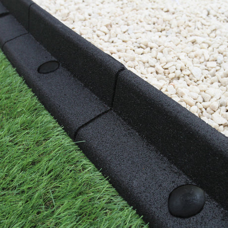 Bordures de Pelouse Flexible 1.2m Noir x 30