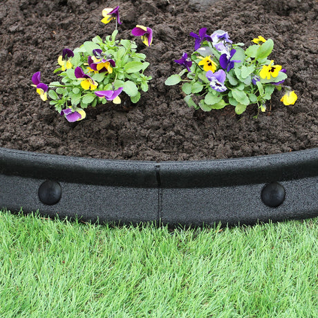 Bordures de Pelouse Flexibles 1.2m Noir x 4