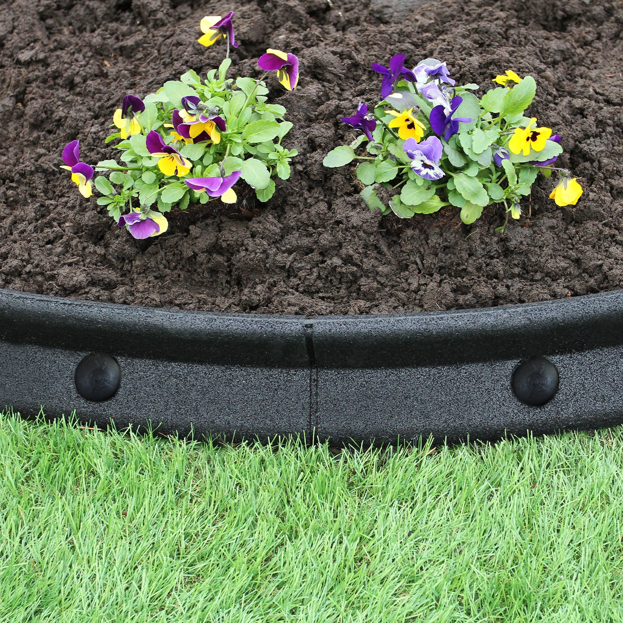 Bordures de Pelouse Flexible 1.2m Noir x 24
