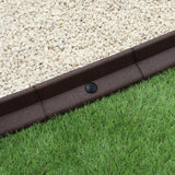 Bordures de Pelouse Flexibles 1.2m Marron x 16