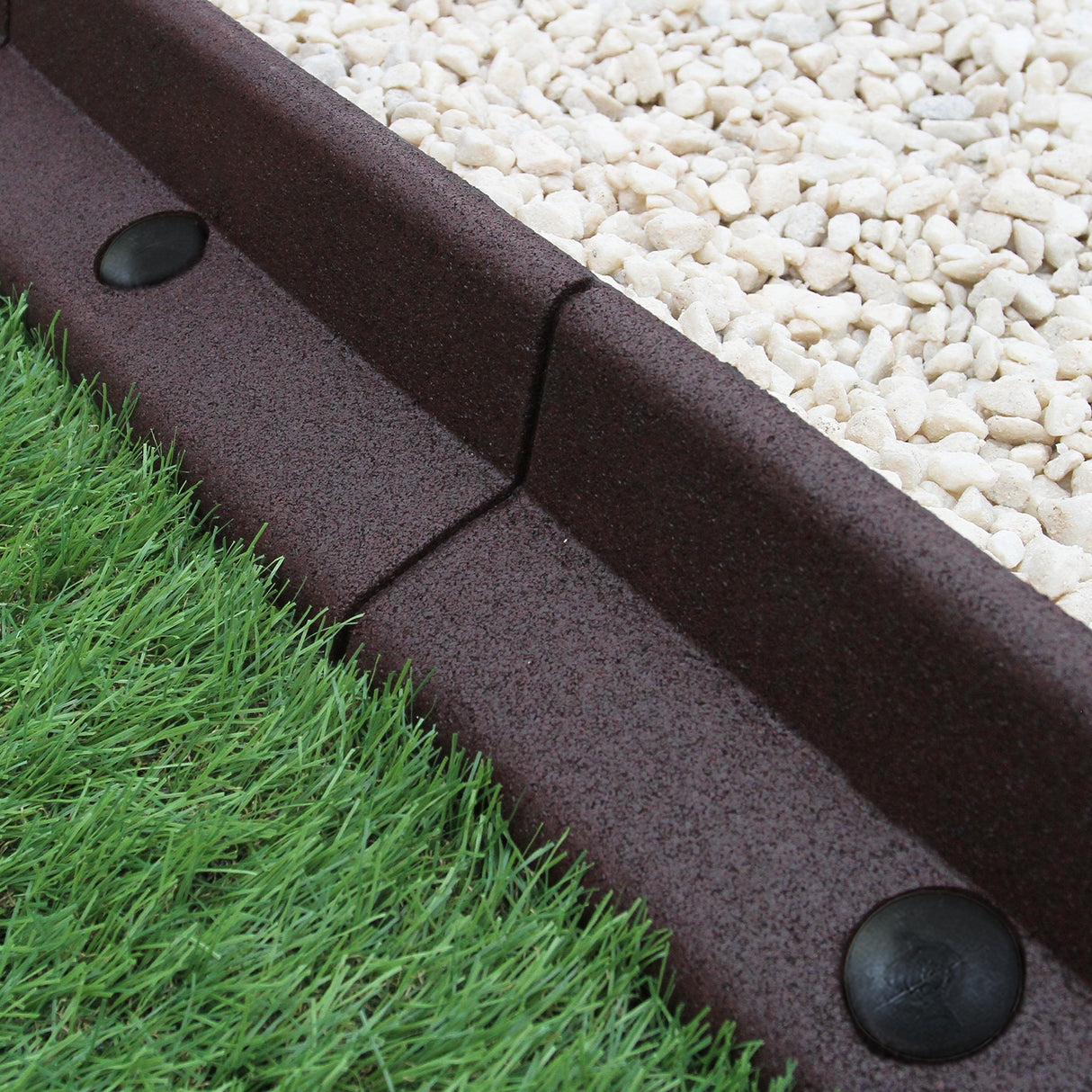 Bordures de Pelouse Flexibles 1.2m Marron x 16