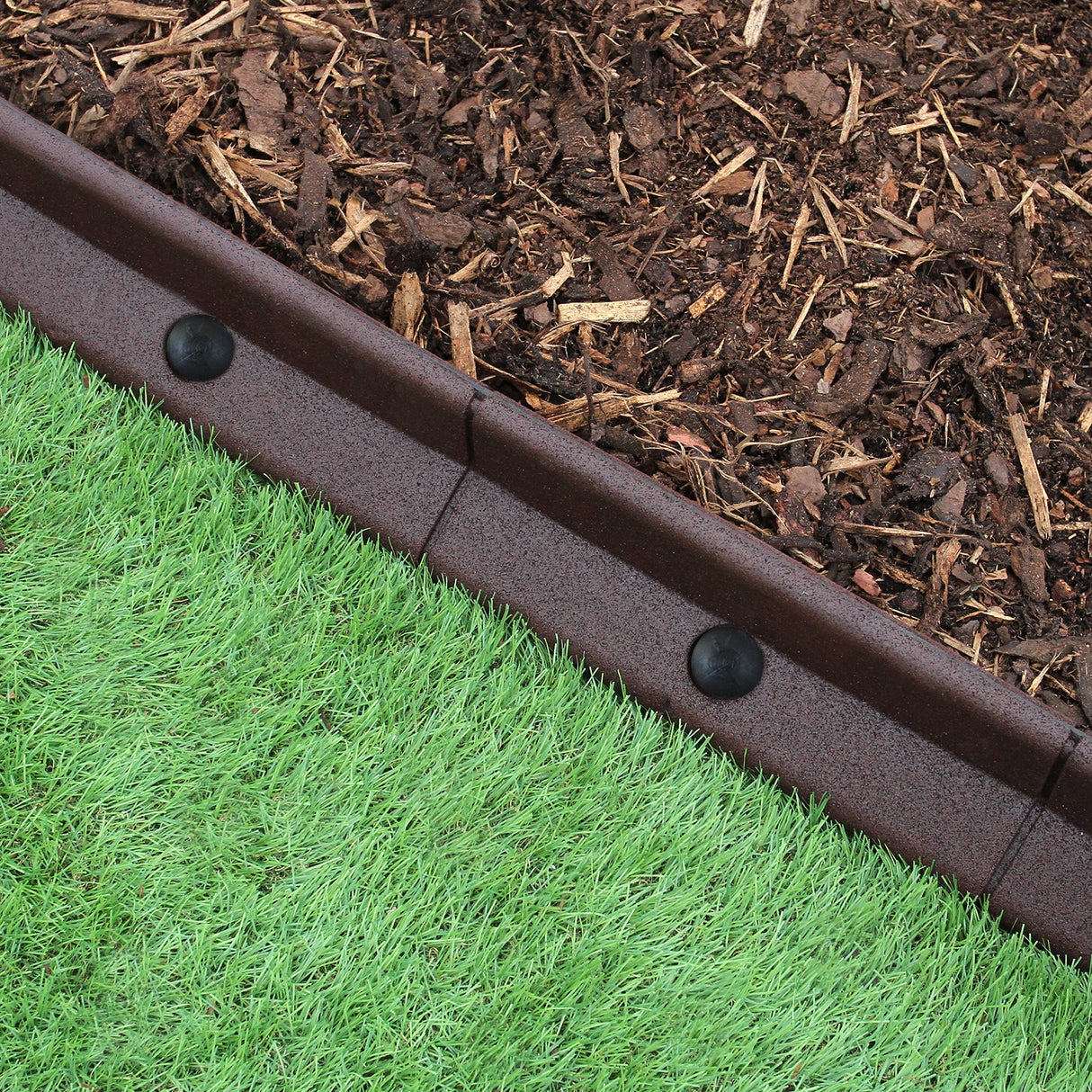 Bordures de Pelouse Flexible 1.2m Marron x 10