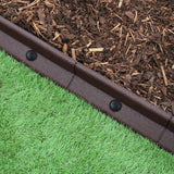 Bordures de Pelouse Flexibles 1.2m Marron x 16