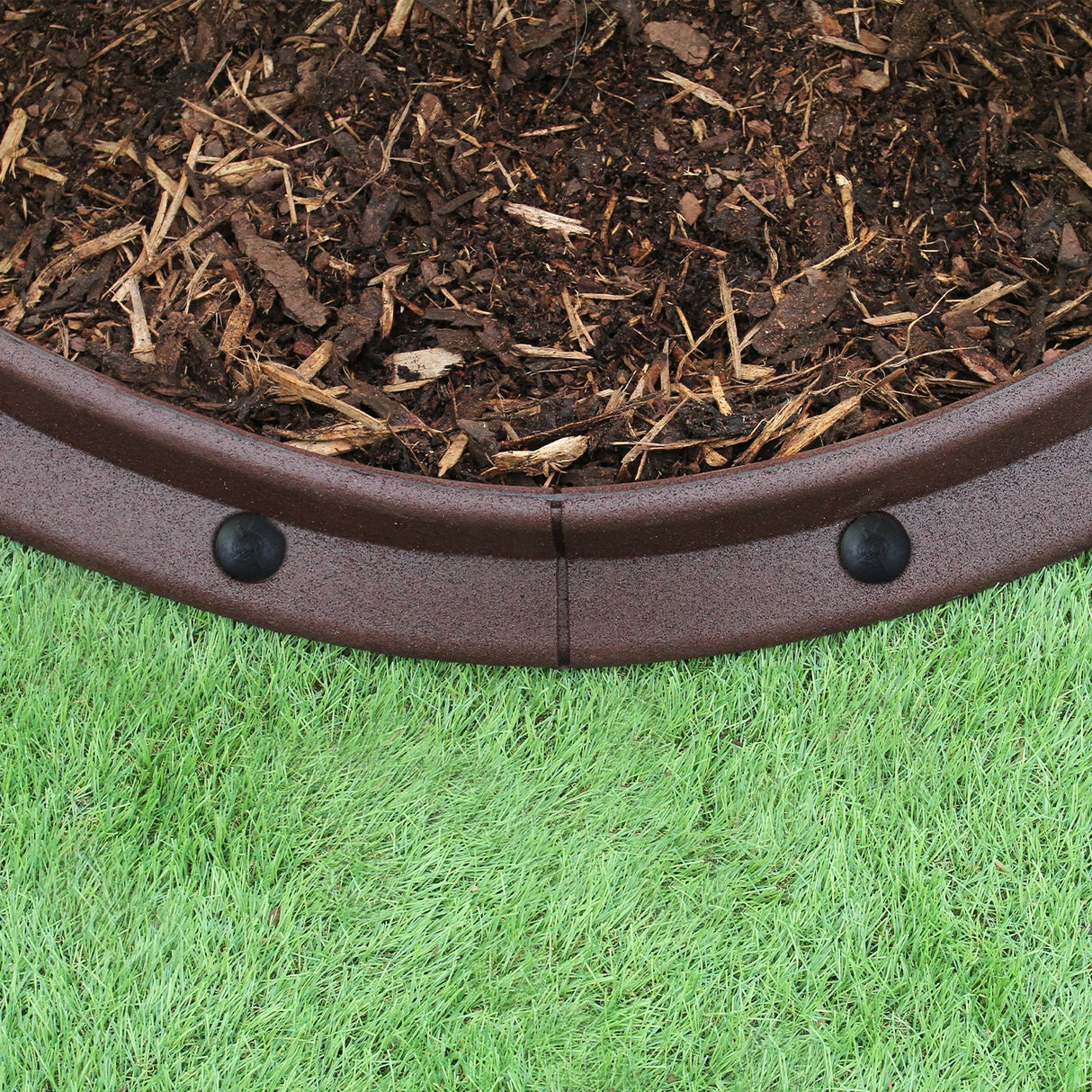 Bordures de Pelouse Flexibles 1.2m Marron x 16
