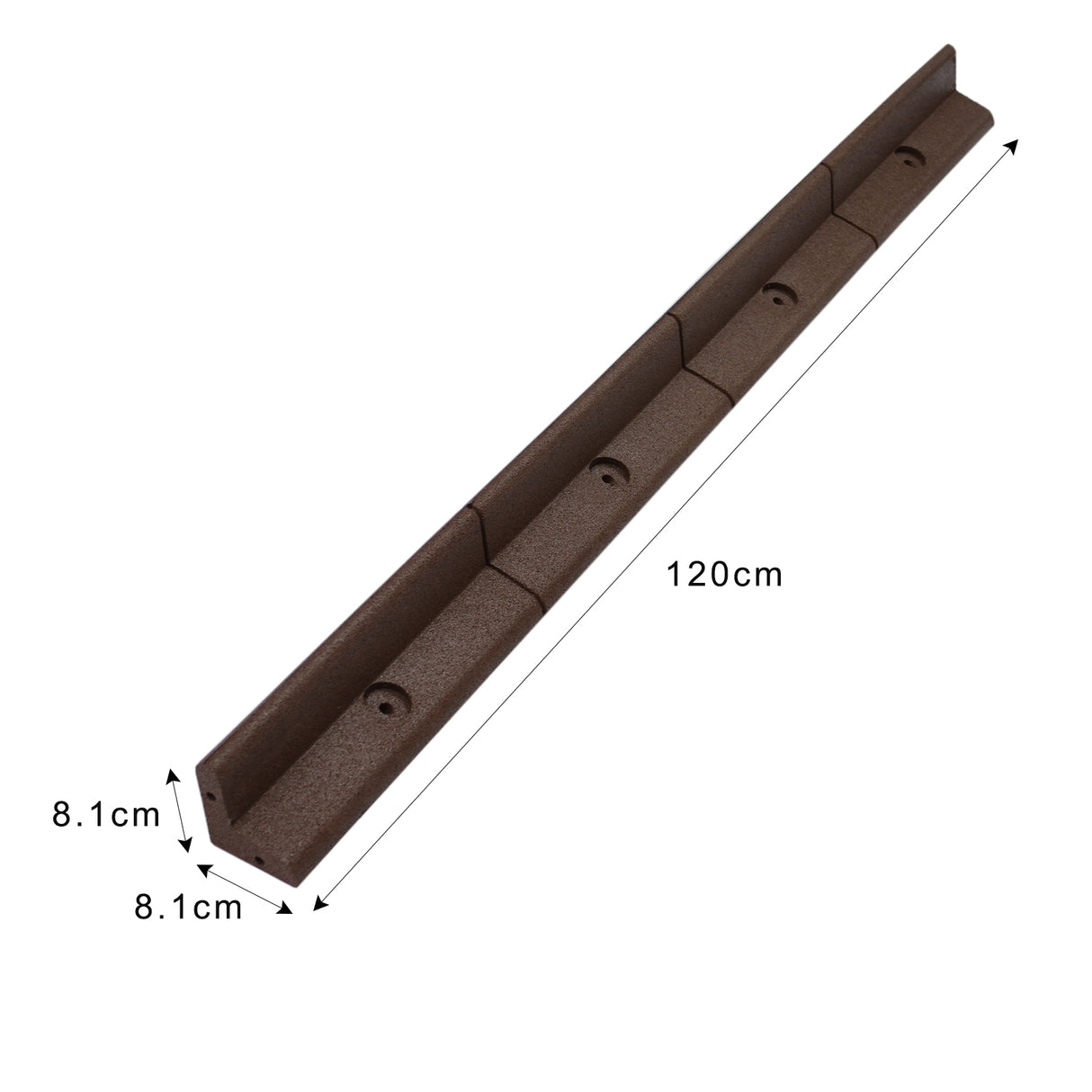 Bordures de Pelouse Flexibles 1.2m Marron x 16