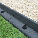 Bordures de Pelouse Flexibles 1.2m Gris x 12