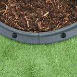 Bordures de Pelouse Flexibles 1.2m Gris x 36