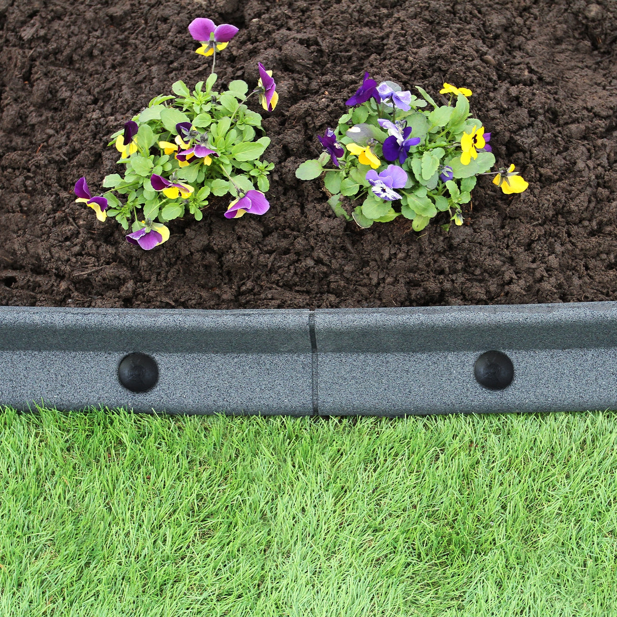Bordures de Pelouse Flexibles 1.2m Gris x 12