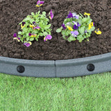 Bordures de Pelouse Flexibles 1.2m Gris x 20