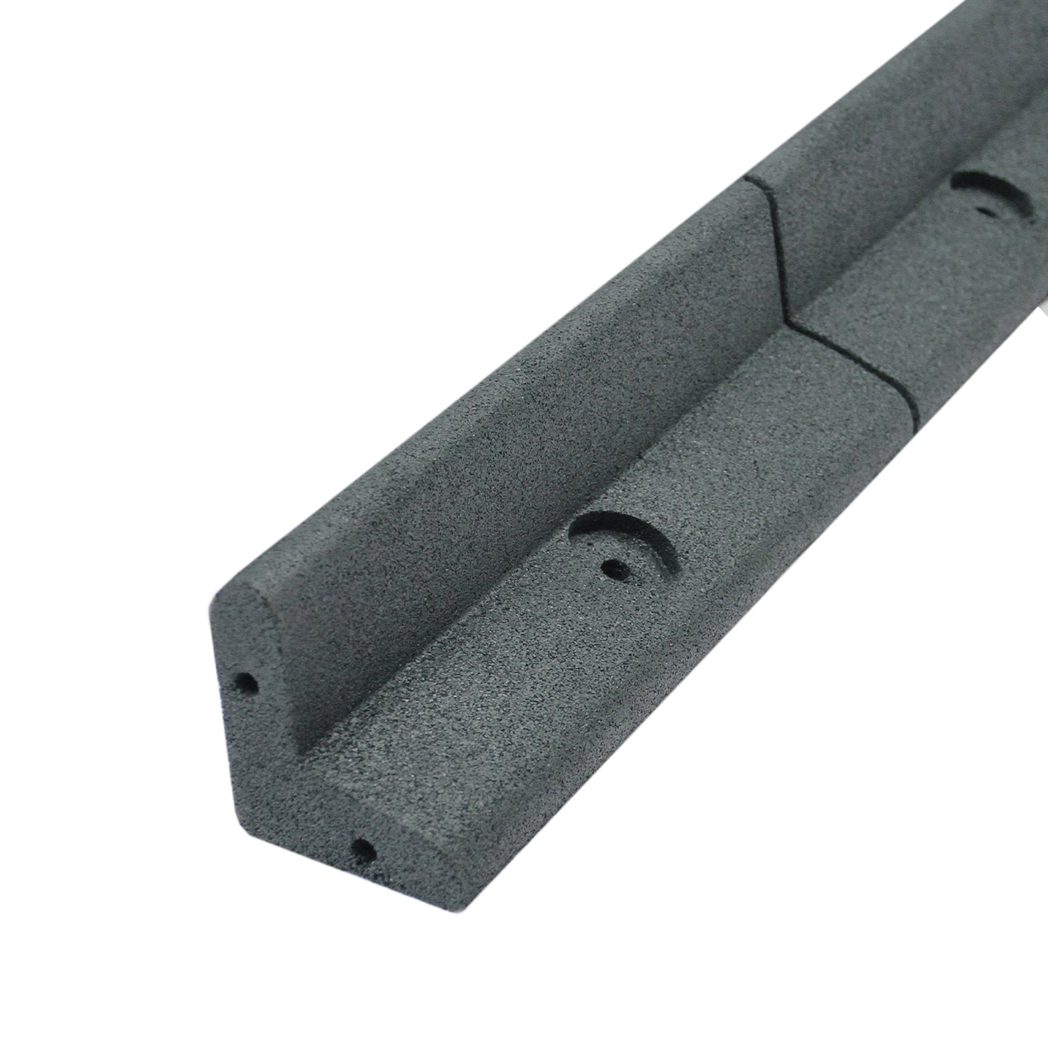 Bordure de pelouse flexible en gris, matériau en plastique durable, texture lisse, longueur de 1,2 m, idéale pour délimiter les espaces extérieurs