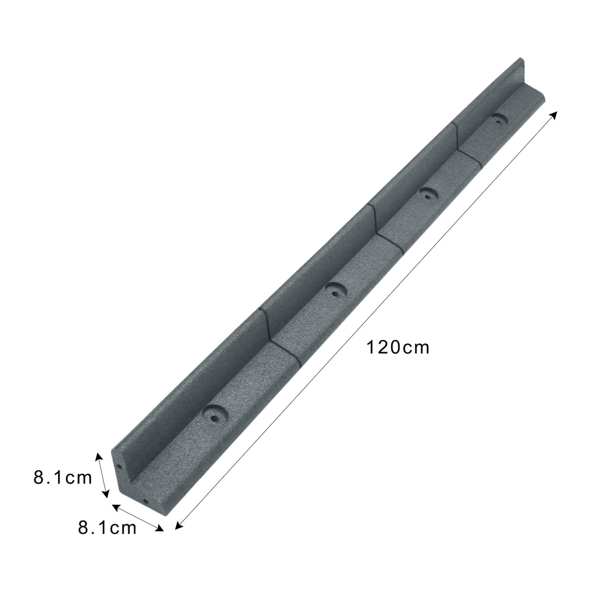 Bordures de Pelouse Flexibles 1.2m Gris x 12