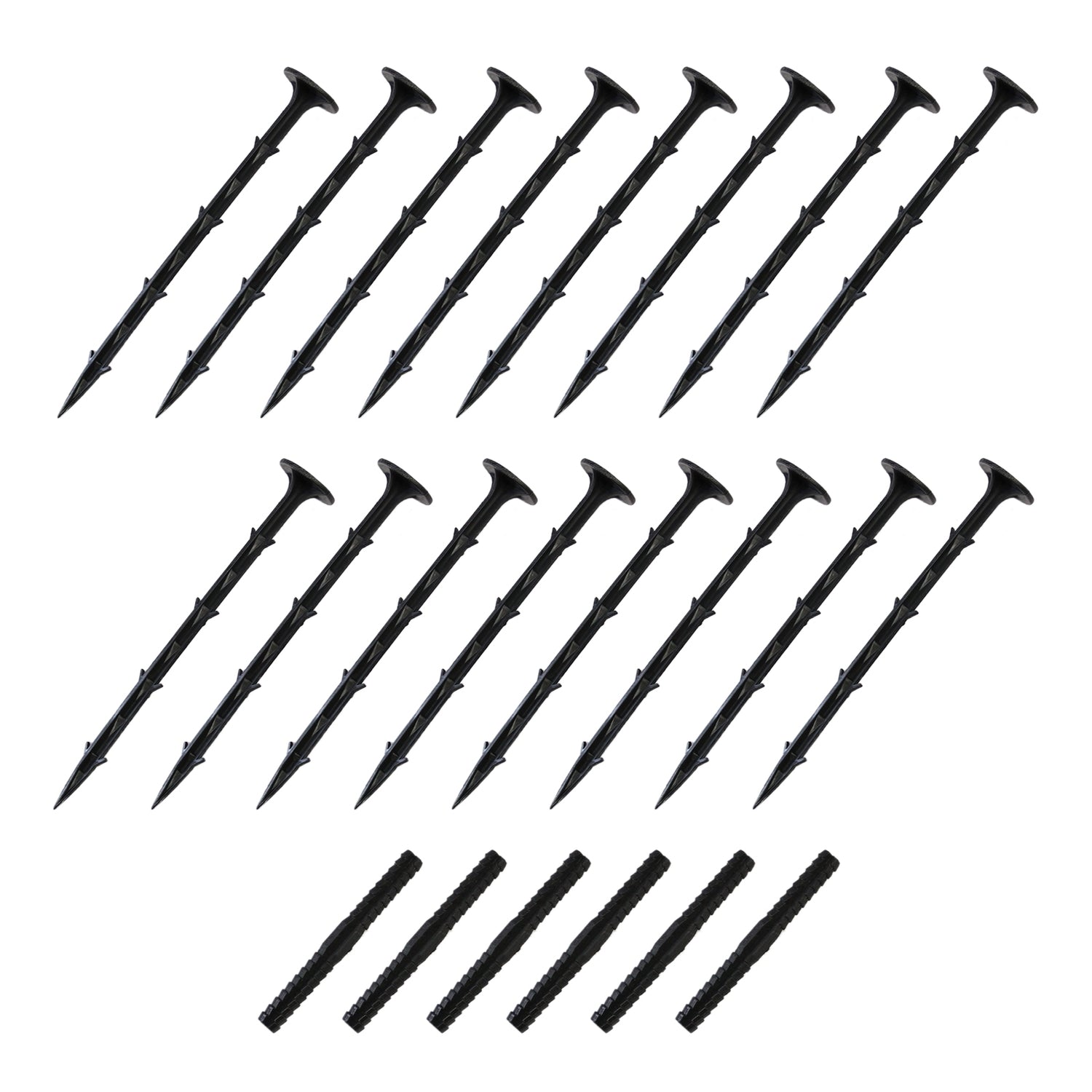 Bordures de pelouse flexibles grises de 1,2 m, accompagnées de piquets noirs pour une installation facile et durable dans le jardin
