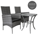 Jardí Set Bistro Rotin Gris