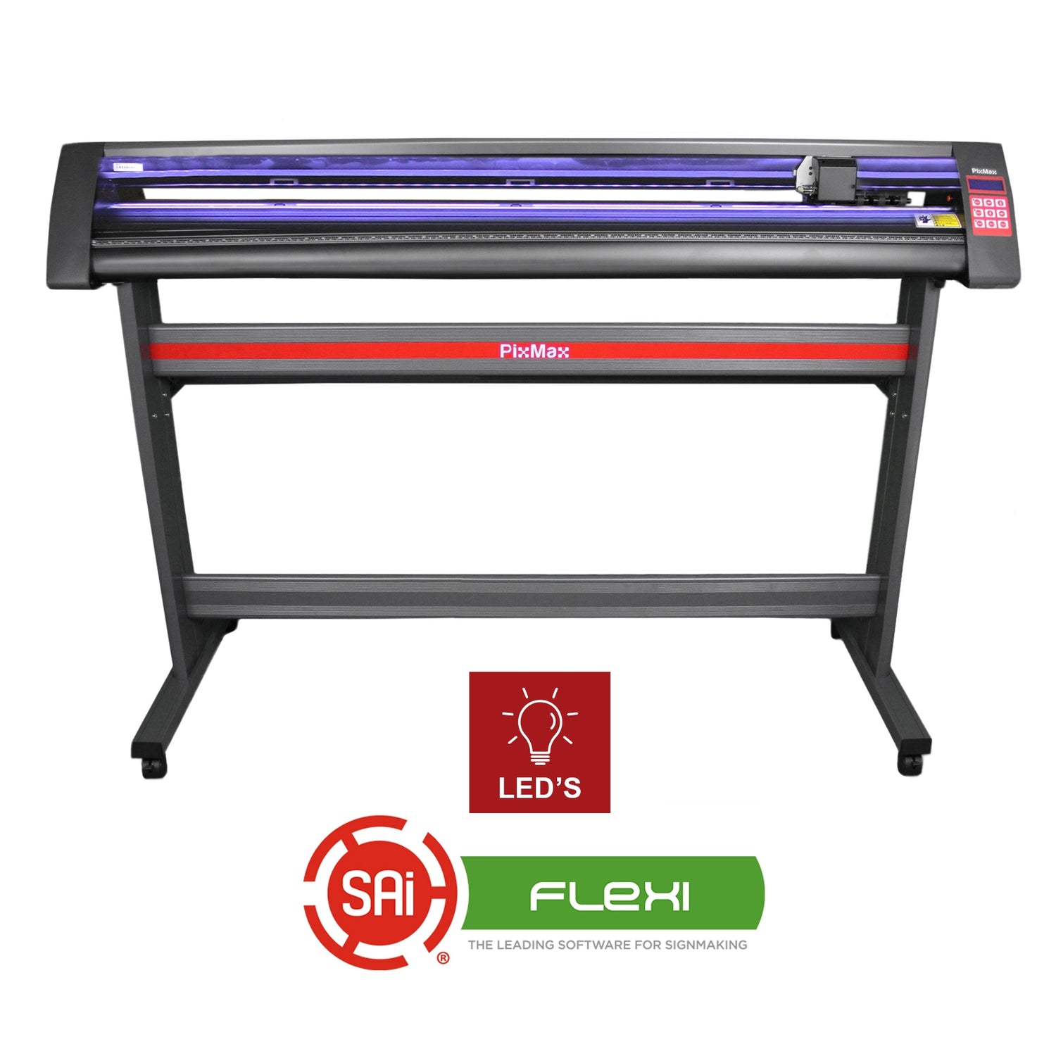 PixMax Lot de Plotter de Découpe Vinyle 135cm, Signcut Pro, Guide LED & Stand