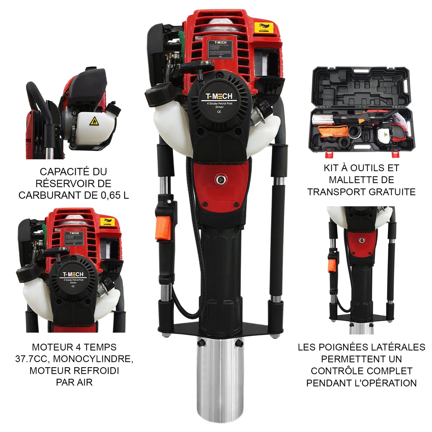 T-Mech Enfonce Pieux à 4 Temps