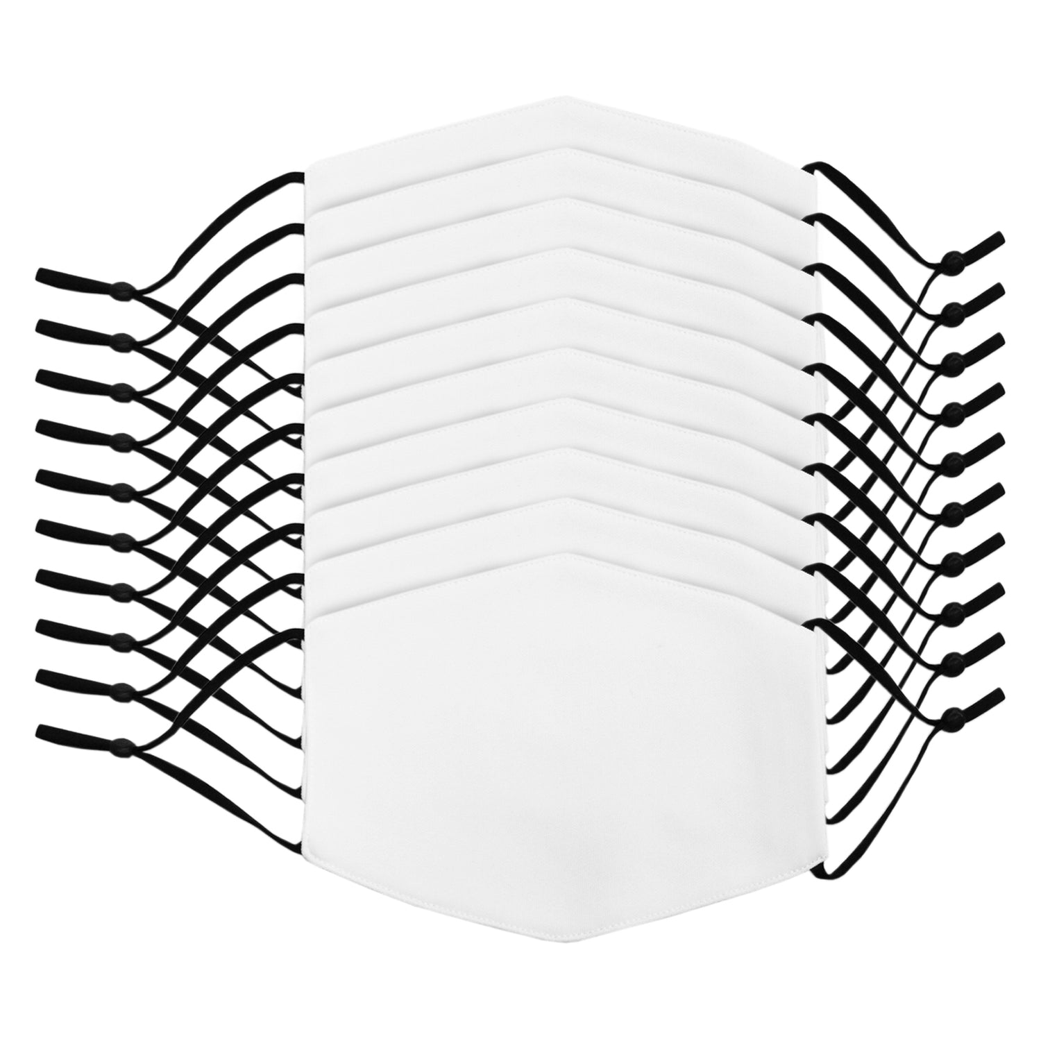 10 Masques de Visage Vierges pour Sublimation (Taille M)