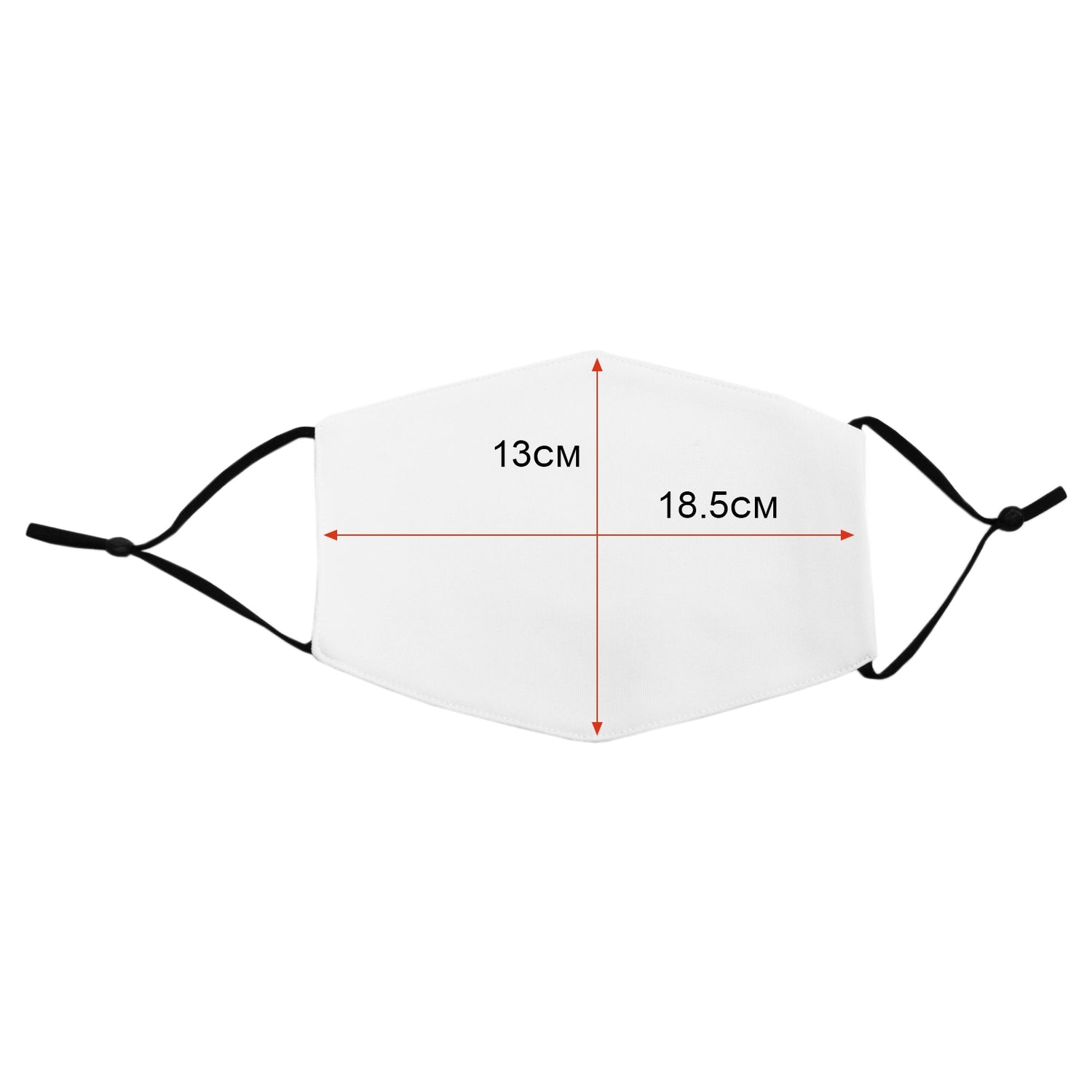 10 Masques de Visage Vierges pour Sublimation (Taille L)