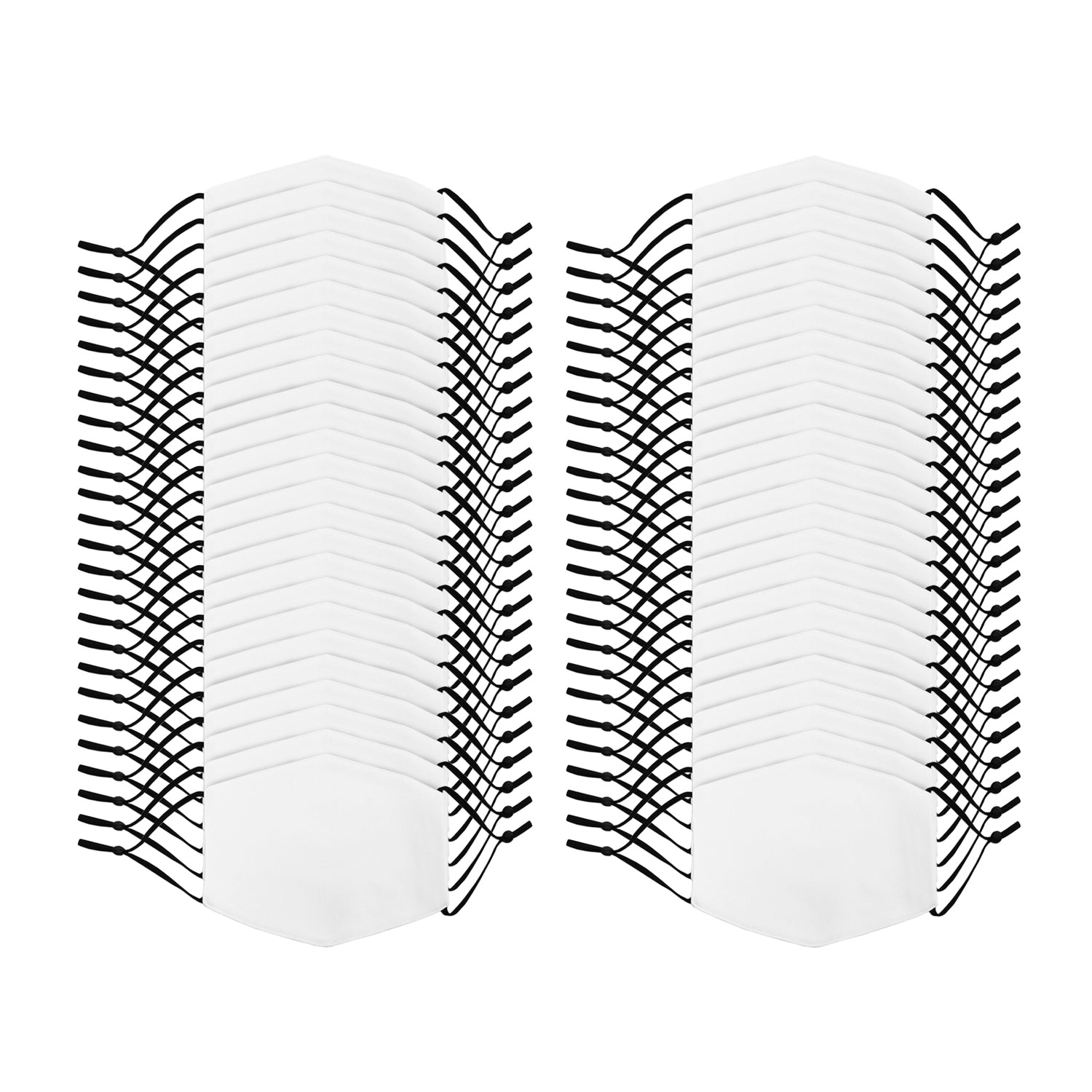 50 Masques de Visage Vierges pour Sublimation (Taille P)