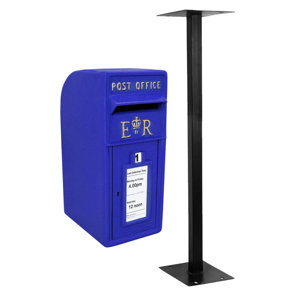 Boîte aux Lettres Bleue avec Support