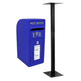 Boîte aux Lettres Bleue avec Support