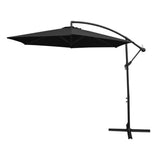 Parasol Cantilever Noir & Base Carrée 3m x 3m x 2.5m