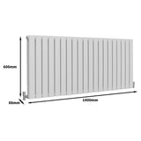 Radiateur Plat Blanc Brillant 60 cm x 140 cm